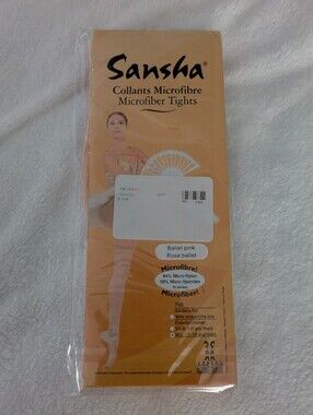 🆕 NWT NIB Sansha ballet pink footed tights youth M/L (7-12 yo)